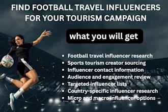 find football travel influencers for your tourism campaign
