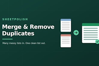 merge and remove duplicates from your lists or spreadsheets