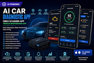 develop ai car diagnostic app, obd2 scanner app, vehicle maintenance app