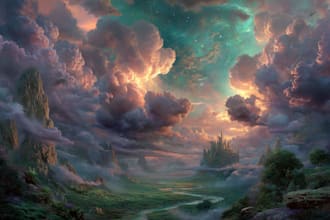 design amazing fantasy landscape