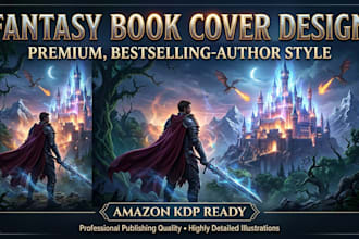 design fantasy book cover, dark fantasy cover and amazon KDP cover