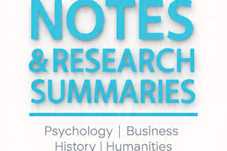 create study notes and research summaries for you