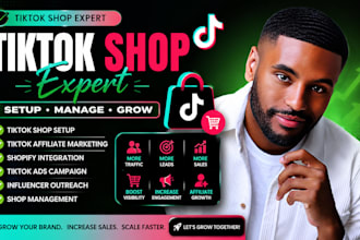 setup tiktok shop, tiktok affliate marketing and tiktok shop management