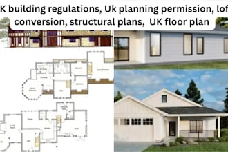 prepare UK planning permission and building regulation drawings