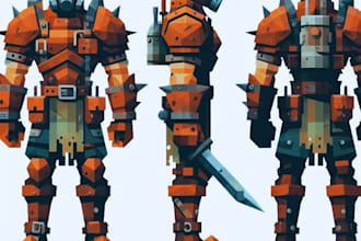 your custom 3d character modeling character design rendering