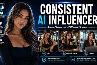 create a realistic ai influencer and consistent ai model for your brand