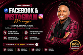 be your facebook manager, instagram manager, marketing manager
