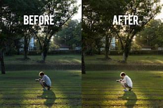 color grading, correcting and editing your photo
