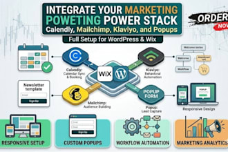 integrate calendly mailchimp klaviyo popup form to wordpress wix website