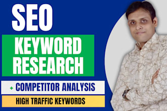 do SEO keyword research and competitor analysis for organic traffic