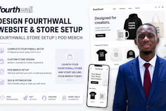 design fourth wall website setup fourthwall store setup fourthwall pod merch