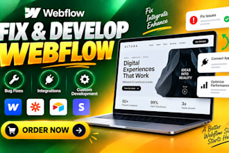 fix integrate and develop your existing webflow website quickly
