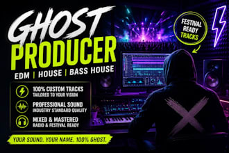 ghost produce a professional edm, house or bass house track