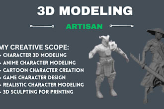 3d print and hand paint miniatures anime figures and collectibles