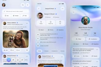 develop social networking app, chat messaging app, community forum app for you