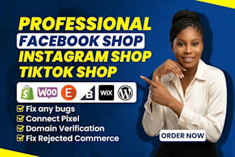 setup and create facebook business page, instagram shop and shopify integration
