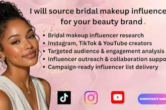 source bridal makeup influencers for your beauty brand