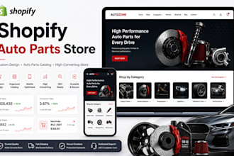 design a professional auto parts shopify store and automotive website