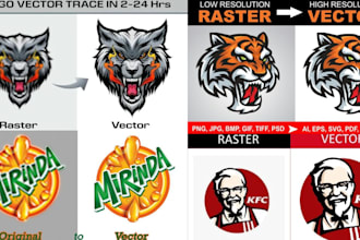 do urgent manual vector tracing and vectorize your logo in 2 hours