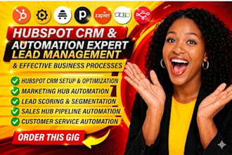 setup hubspot CRM automation, lead tracking and sales pipeline