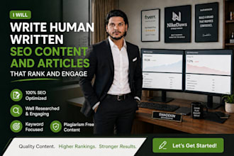 write human written SEO content and articles