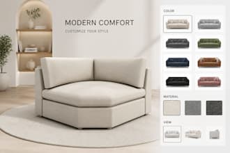 design 3d model furniture, 3d chair, 3d sofa rendering and product visualization