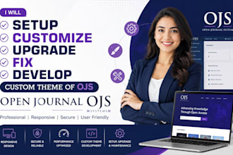 setup customize upgrade fix develop custom theme of ojs open journal system