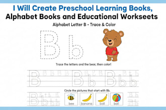 create preschool learning books, alphabet books, number books, math workbooks