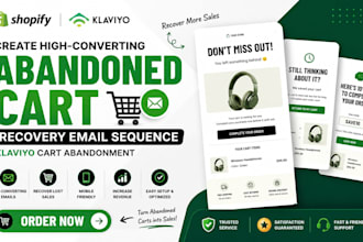 create shopify abandoned cart recovery email sequence klaviyo  cart abandonment