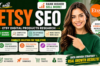 optimize etsy pod digital product research printify listing  stanstore setup SEO