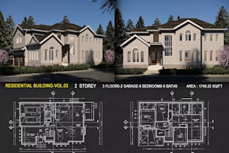 be your architect and professional draftsman for house plans and 2d floor plans