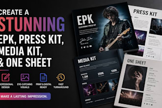 create a stunning epk, press kit, media kit, and one sheet