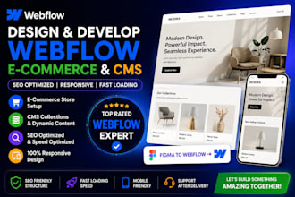 design webflow ecommerce website cms SEO optimized webflow developer