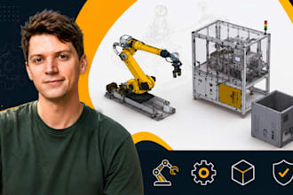 robotics cad, robotic arm modeling, automation machine, robot enclosure cad