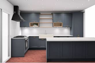 create detailed kitchen shop drawing and 3d rendering in 2020 design or mozaik