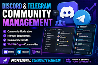 moderate and manage your discord or telegram community