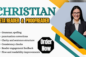 professionally beta read and proofread your christian book, daily devotional