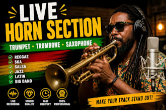 record trumpet trombone sax for reggae dancehall big band latin ska salsa jazz