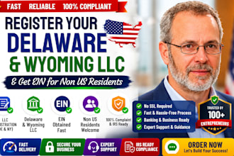 register delaware wyoming llc and get ein for non US residents formation
