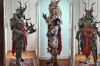 create cosplay armor wearable anime cosplay helmet prop eva foam cosplay pattern