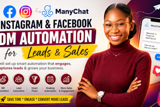 setup manychat instagram and facebook dm automation for leads