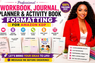 format your workbook journal planner and activity book for KDP