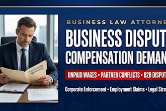 write a business dispute and compensation legal demand letter