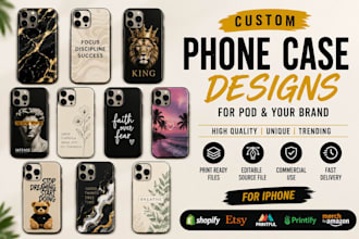 design trendy custom phone case designs for print on demand brands