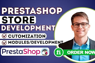 build prestashop, ecommerce website, online store, prestashop website, fix error