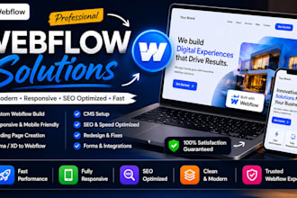 design modern webflow website, landing page, figma to webflow site