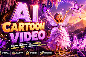 create stunning 3d animation  ai cartoon video ai video art  ai animation
