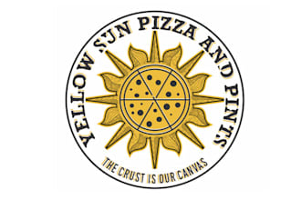 design neighborhood pizza and craft beer bar logo