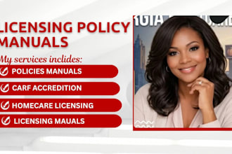 create texas hcssa, chap, carf, and assisted living policy manuals, get licensed