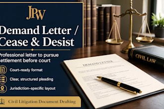 draft a professional legal demand letter to resolve your dispute